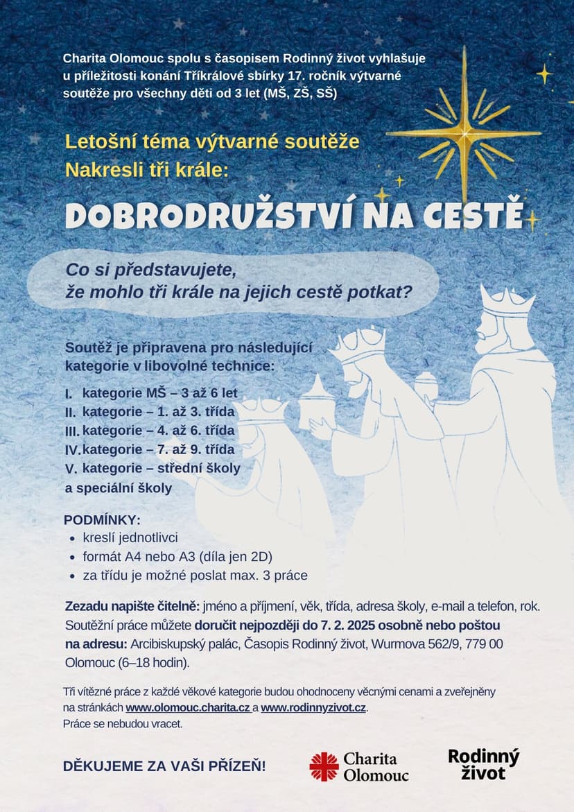 Obrázek pro Výtvarná soutěž Tříkrálové sbírky 2025