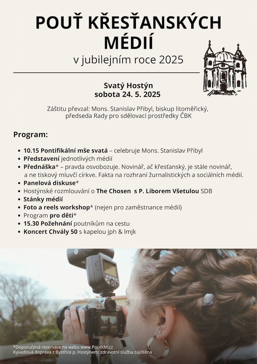 Obrázek pro Pouť křesťanských médií 2025 na Svatém Hostýně: inspirace, setkání i The Chosen